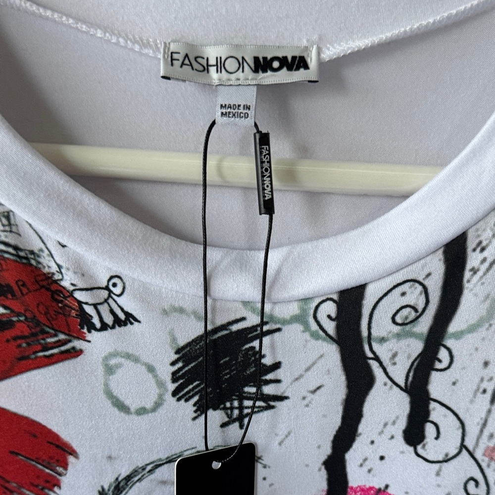 Fashion Nova My Expression Graffiti Tunic Top - Picture 14 of 14